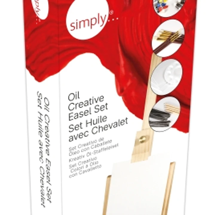 Daler Rowney Simply Creativo Pack de 40 Piezas - Pìntura al Oleo - Caballete - Colores Surtidos 1
