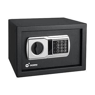 Cromad Caja Fuerte Electronica - Alto Nivel de Seguridad - De 3 a 8 Digitos - Bisagras Ocultas - Incluye Llave de Emergencia - 200x310x200mm
