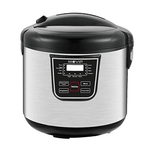 Muvip Olla a Presion Electrica - 5 Litros - 11 Programas Disponibles - 900W - Display LED - Acero Inoxidable - Totalmente Desmontable - Control de Tie