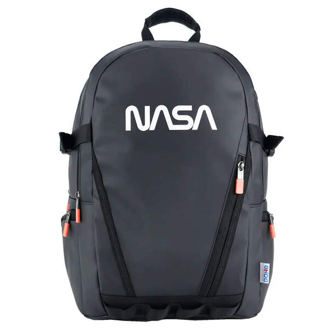 Dohe Mochila Grande de Nasa - Fabricada en Poliester Impermeable - Compartimento Acolchado para Portatil - Cintas Laterales de Refuerzo - Bolsillos La 1