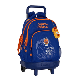 Safta Valencia Basket Mochila con Carro - Extraible - 2 Compartimentos - Portabotellas - Tirador Doble - Hombreras Acolchadas - Tarjeta ID - Bandeja P