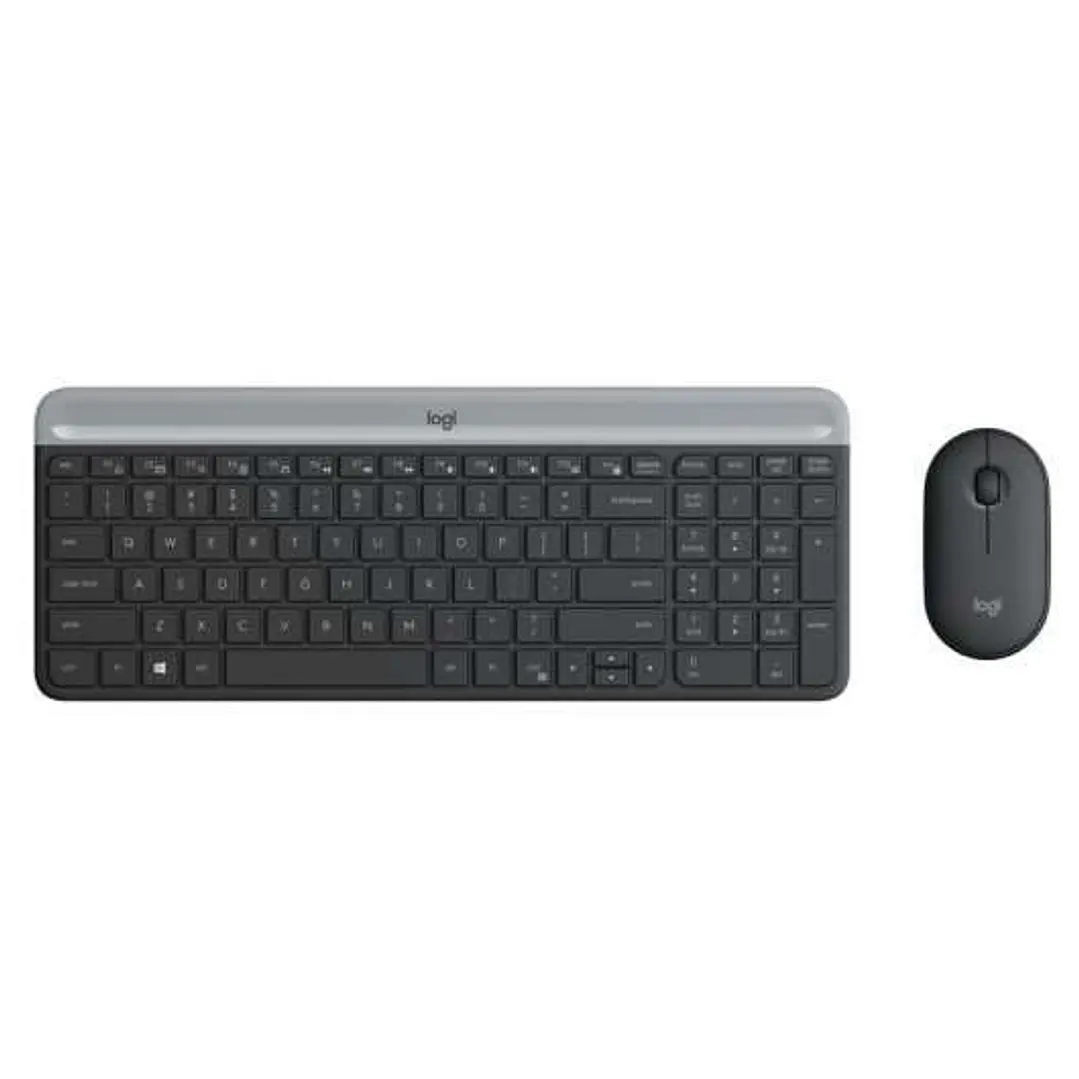 Logitech MK470 Slim Pack Inalambrico USB Teclado 12 Teclas FN + Raton 1000dpi 3 Botones - Ultafinos - Silenciosos - Uso Ambidiestro - Color Negro 1