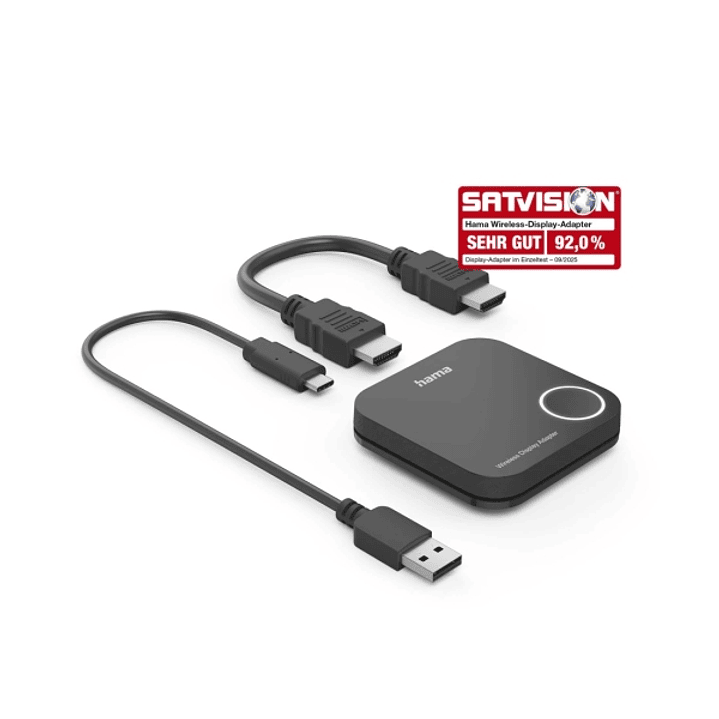 Hama Essential Adaptador de Video Inalambrico - Full HD - HDMI - USB-C - Color Negro 1
