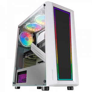 Mars Gaming MC-ART Caja Personalizable - Paneles Dibujables - Iluminacion ARGB 12 Modos - Refrigeracion Avanzada - Compatible con Placas ATX/MicroATX/