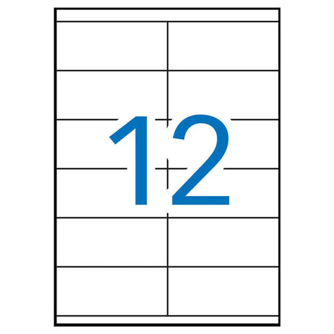 Apli Etiquetas Blancas Permanentes 105.0 x 48.0mm 500 Hojas 1