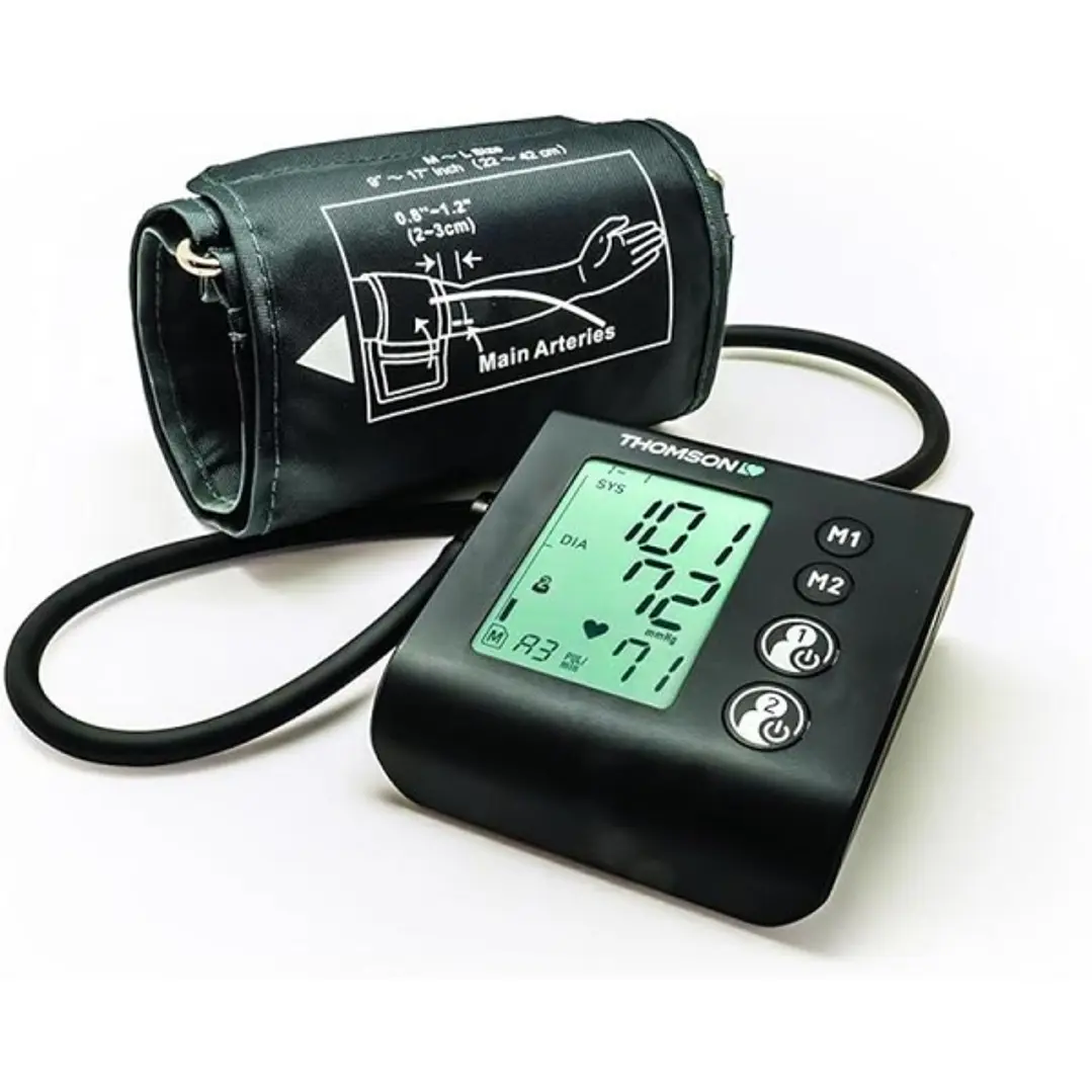 Thomson Cardio A7 Tensiometro de Brazo - Deteccion Arritmia - Memoria 100 Lecturas - 2 Usuarios - Color Negro 1