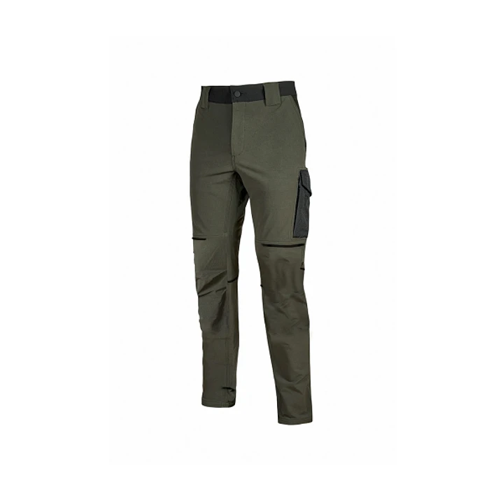 Upower World Pantalon Elastico y Resistente - Talla 4XL - Repelente al Agua, Transpirable, Secado Rapido, Multiples Bolsillos Funcionales, Cintura Aju 1