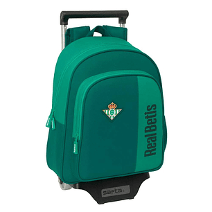 Safta Real Betis Balompie Mochila con Carro - Portabotellas - Hombreras Acolchadas - Resistente al Agua - Mochila Extraible - 10L - 28x10x67cm - Color