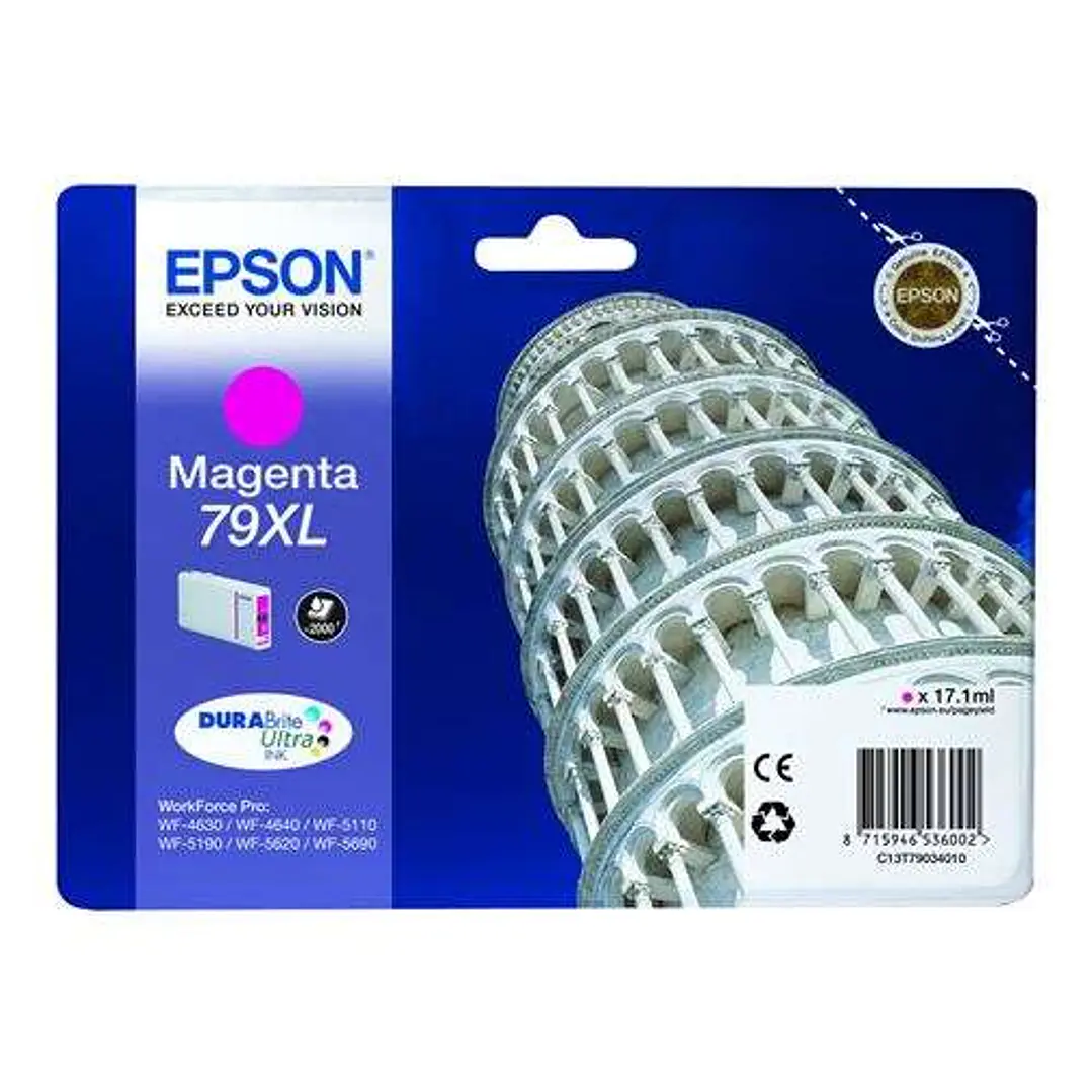 Epson T7903 (79XL) Magenta Cartucho de Tinta Original - C13T79034010 1