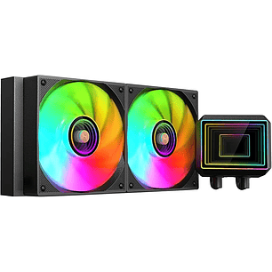 Mars Gaming ML-TWO240 Kit de Refrigeracion Liquida - Potencia 450W - Iluminacion ARGB Infinity Mirror - Bomba Opti-Chamber - Color Negro