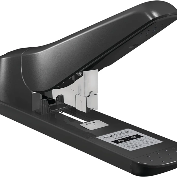 Rapesco 1063 AV-45 Grapadora de Gruesos - Capacidad para 115 Hojas - Grapado Cerrado - Carga Trasera - Color Negro 1