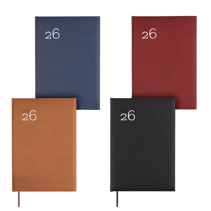 Finocam Dynamic Milano Pack de 5 Agendas Surtidas - Anual 2026 - Tapa Dura Acolchada - Formato Y11 - 1 Dia por Pagina - Color Surtidos 1