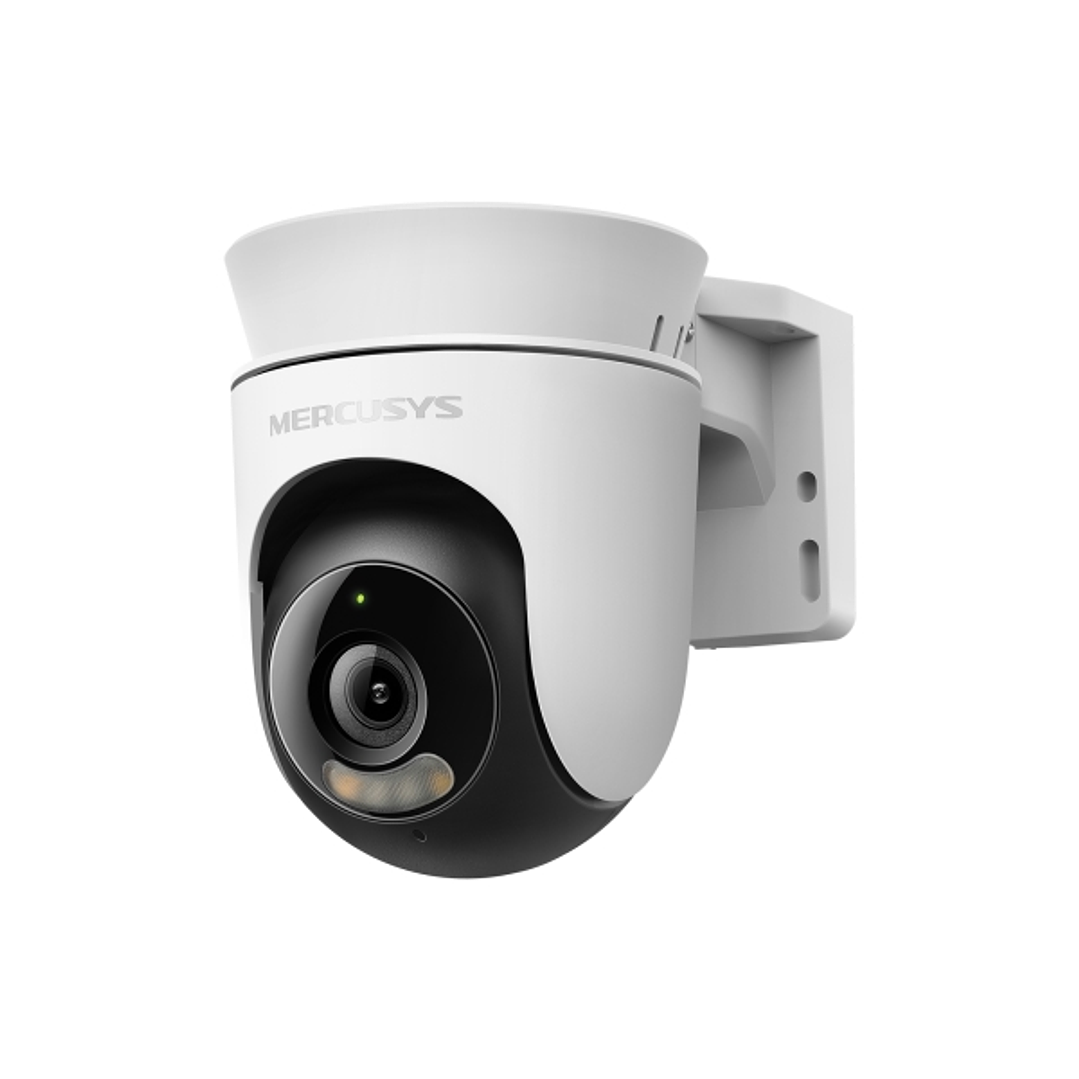 Mercusys MC510 Camara WiFi Exterior 2K QHD - Vision Nocturna A Color - Movimiento 360 Grados - Deteccion Inteligente - Color Blanco 1