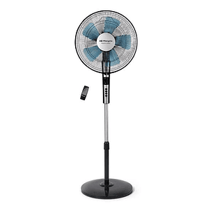 Orbegozo SF 0640 Ventilador de Pie con Mando a Distancia - Potente Motor de 65W - Temporizador de hasta 7.5H - Oscilacion Automatica - Base Estable - 
