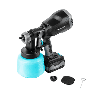 Cecotec CecoRaptor Color 4020 Ultra Pistola para Pintar Inalambrica - 65W - 700ml/min - Bateria 4Ah 20V - Deposito de 1L - Incluye Accesorios - Mango 