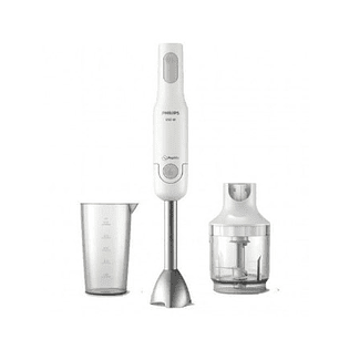Philips Batidora de Mano - Potencia 650W - Varias Velocidades - Picadora - Vaso Medidor - Cuchillas de Acero Inoxidable - Color Blanco
