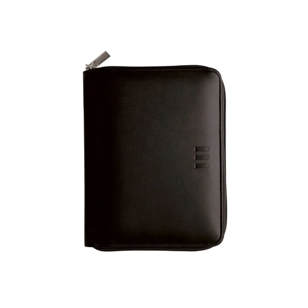 Finocam Open Pol Agenda Organizador - Anual 2026 - Cierre de Cremallera - Formato 1000 - 205x43x249mm - 1 Dia por Pagina - Color Negro 1