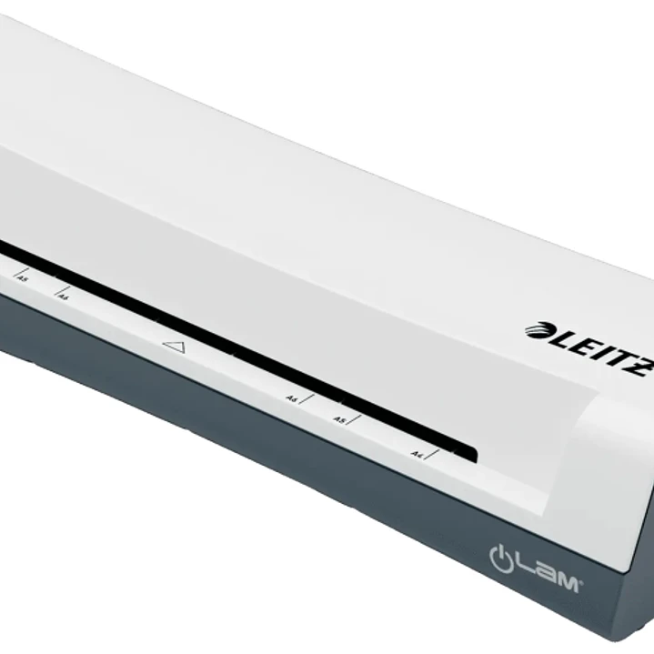 Leitz iLAM Home A4 Plastificadora - Hasta Tamaño A4 - Velocidad 300mm/min - Calentamiento en 3 Minutos - Grueso Bolsa 75 y 125mic - Incluye Paquete de 1