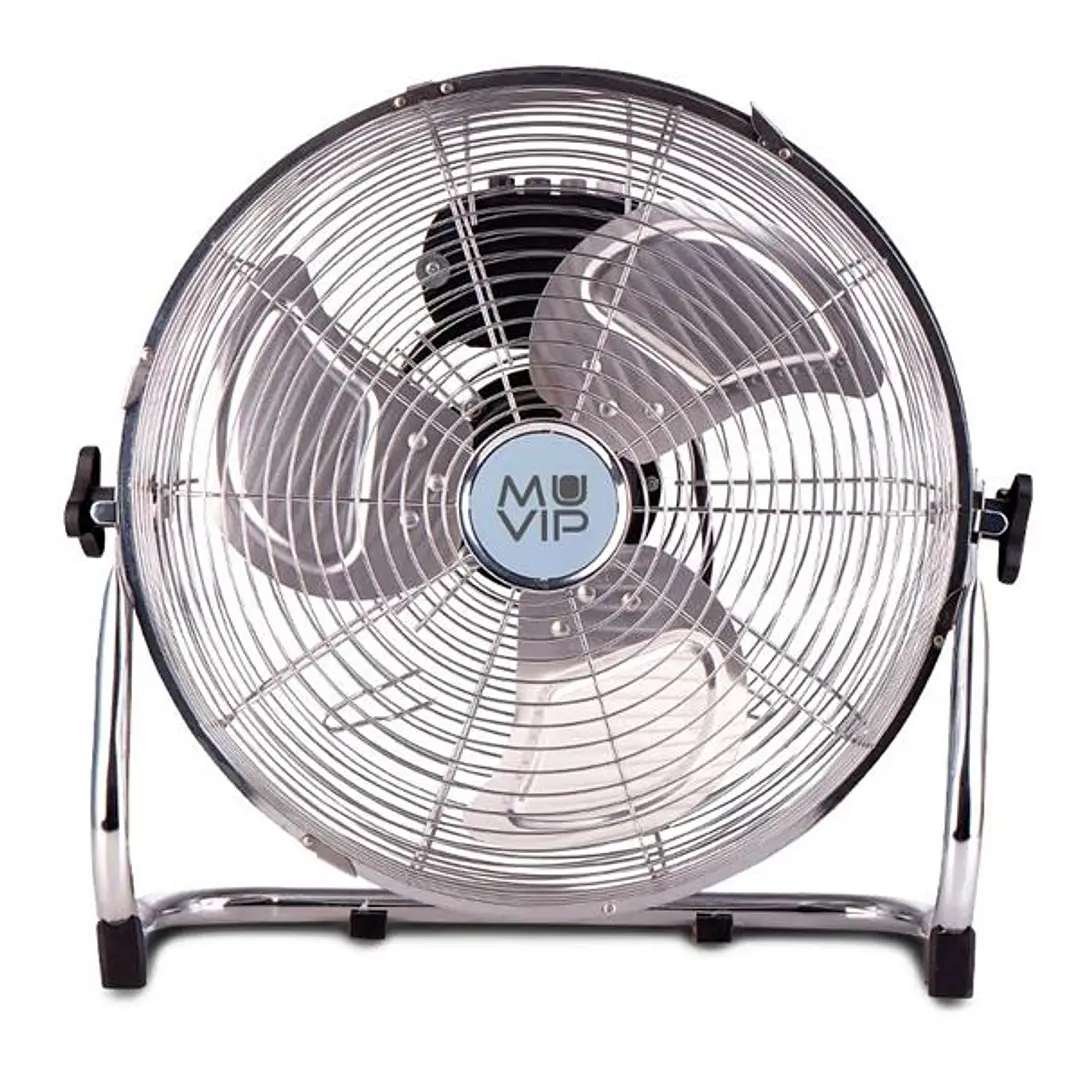 Muvip Ventilador Industrial de Suelo - 100W - 3 Velocidades - Color Plata 1