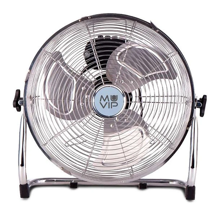 Muvip Ventilador Industrial de Suelo - 100W - 3 Velocidades - Color Plata 1