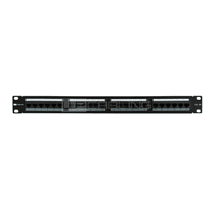 WP Patch Panel de 24 Puertos RJ45 CAT6A UTP - 1U IDC - Color Negro