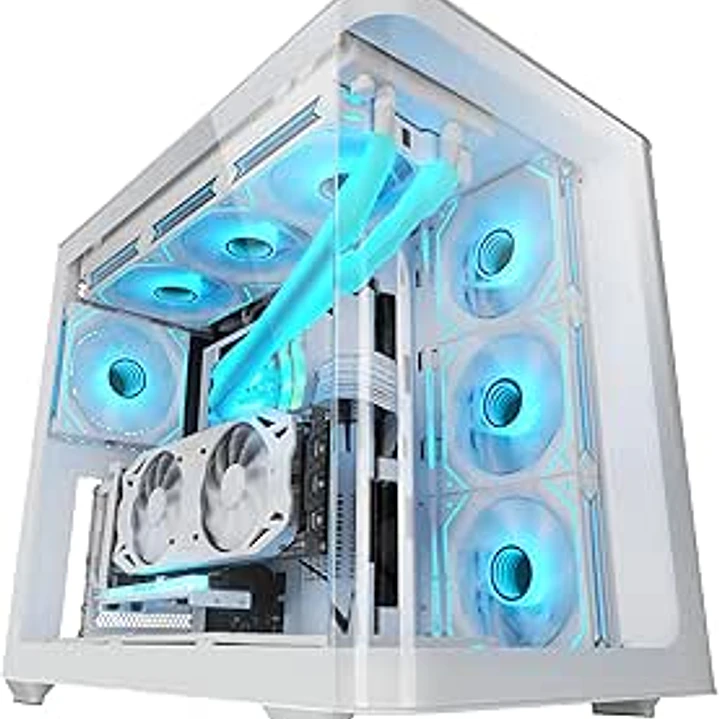 Mars Gaming MC-FUSION Caja Torre ATX - Cristal Templado Curvo Continuo - Soporta Refrigeracion Liquida - Capacidad hasta 10 Ventiladores - 7 Ranuras d 1