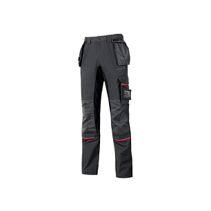 Upower Race Pantalon - Talla 52 - Multiples Bolsillos Desmontables, Refuerzos en Cordura, Detalles Reflectantes, Proteccion DPI1, Costuras Triples, Aj