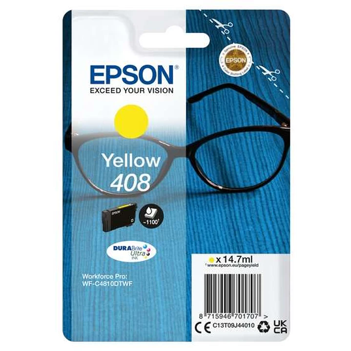 Epson 408 Amarillo  Cartucho de Tinta Original - C13T09J44010 1