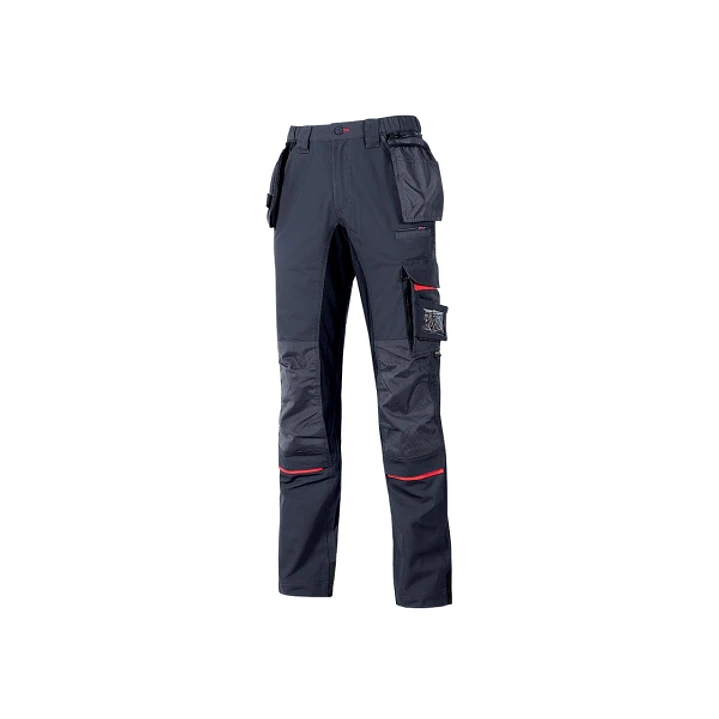 Upower Race Pantalon de Alta Calidad - Talla 58 - Multiples Bolsillos Desmontables, Refuerzos en Cordura, Paneles Elasticos, Proteccion DPI1, Detalles 1