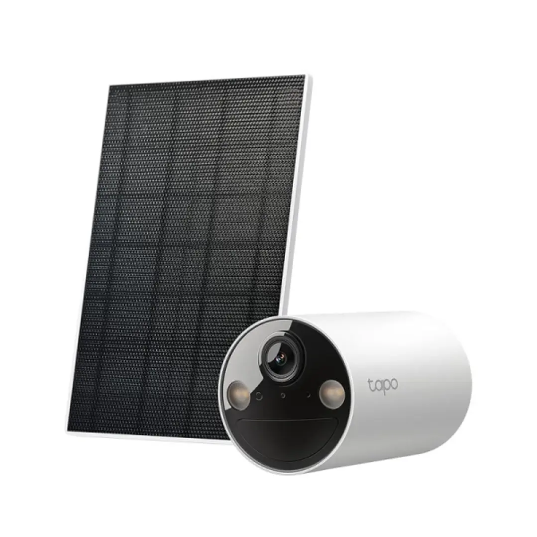 TP-Link TC82 Kit Camara de Seguridad IP WiFi  2K 3MP + Panel Solar Tapo A201 - Para Interior y Exterior - Vision Nocturna - Deteccion Mediante IA - Zo 1