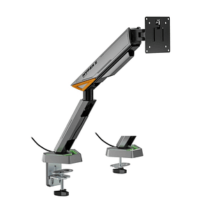 Aisens Soporte de Mesa RGB Gaming Contrapeso Giratorio e Inclinable Para Monitor-TV 16kg -3 Pivotes - 1 Brazo - 17