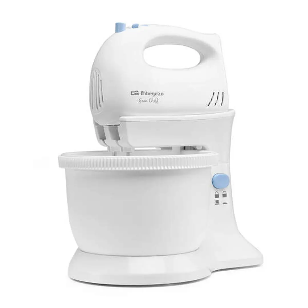 Orbegozo BA 4400 Amasadora Multifuncional - Potente y Versatil - Ideal para Pan Casero - 5 Velocidades y Funcion Turbo - Incluye 2 Mezcladores y 2 Var 1