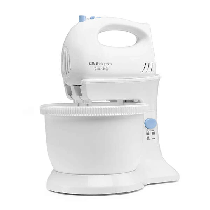 Orbegozo BA 4400 Amasadora Multifuncional - Potente y Versatil - Ideal para Pan Casero - 5 Velocidades y Funcion Turbo - Incluye 2 Mezcladores y 2 Var 1