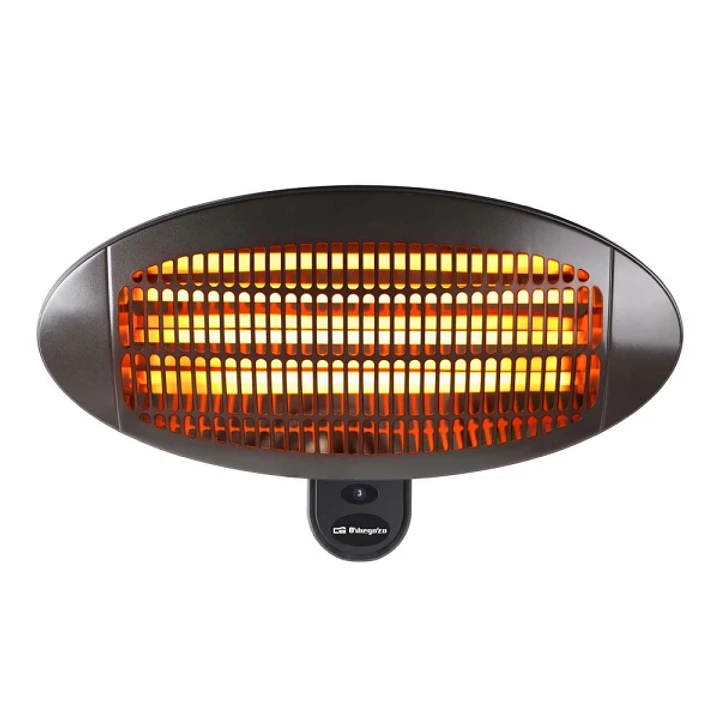 Orbegozo PHF 26 Estufa de Cuarzo para Exterior - Potencia 2000W - Proteccion IP-X4 - 3 Niveles de Calor - Color gris oscuro 1