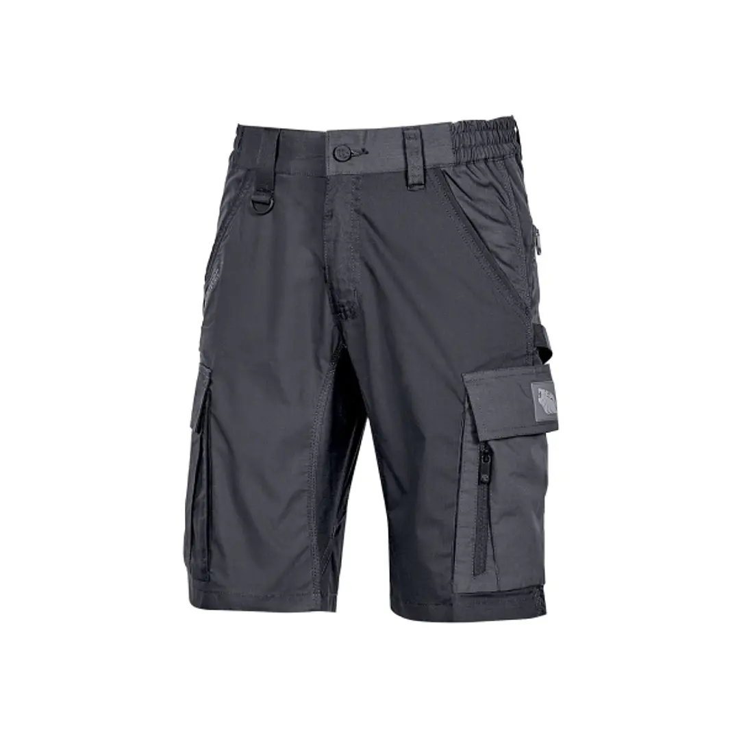 Upower Solaris Bermudas Cargo Funcionales - Talla 4XL - Tejido Ripstop Elastico, Multibolsillos, Detalles Reflectantes, Proteccion Lumbar, Cierre Anti 1