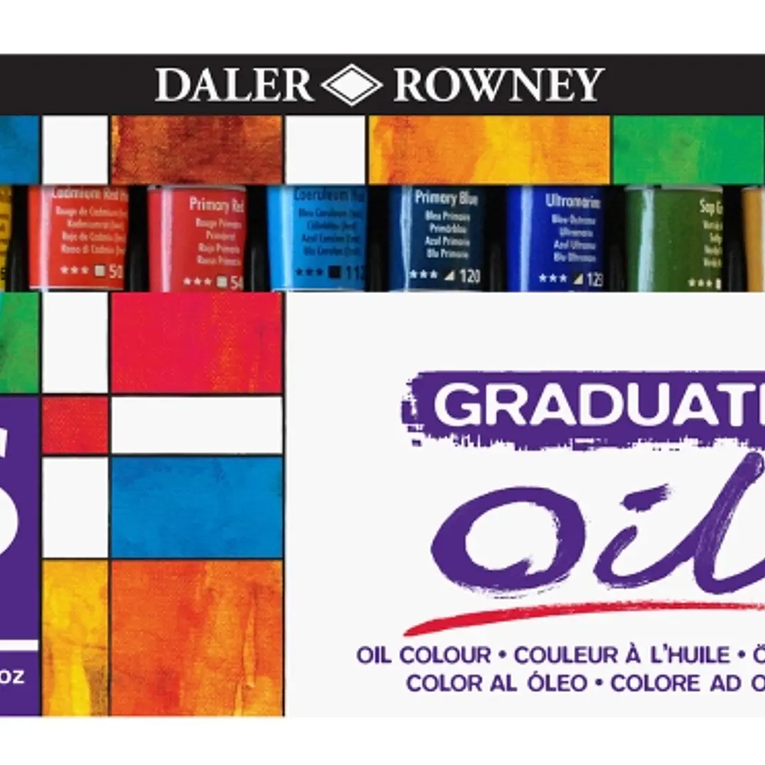 Daler Rowney Graduate Pack de 36 Pinturas al Oleo - Tubos de Aluminio - 22ml - Colores Surtidos 1
