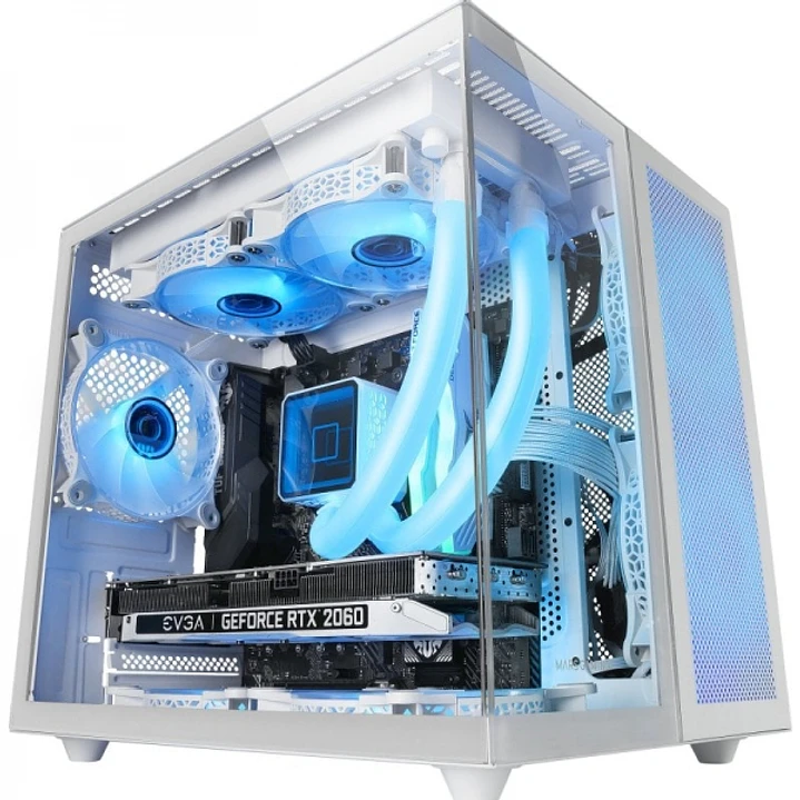 Mars Gaming MC-NOVAM Minitorre - Doble Cristal Templado - Hasta 7 Ventiladores - USB-C - Compatible MicroATX/Mini-ITX - Color Blanco 1
