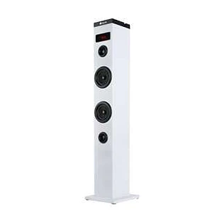 NGS Sky Charm Torre de Sonido Bluetooth 50W - Mando a Distancia - Pantalla LED - USB, Radio FM, Aux In y Entrada Optica TV - Carcasa de Madera - Color