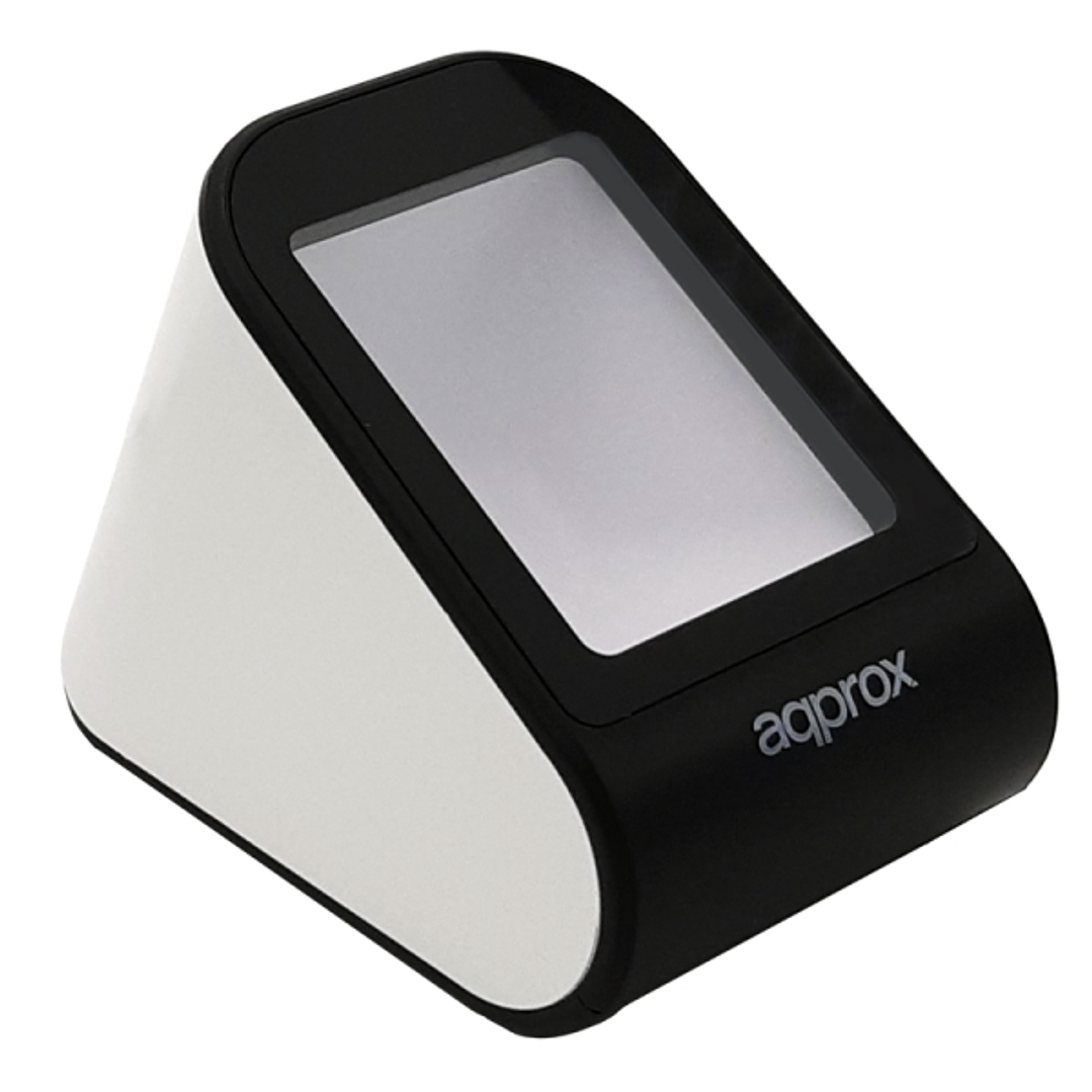 Approx Lector de Codigos de Barras Sobremesa 1D/2D - Indicador LED y Beeper - Velocidad de Escaneo 30fps - Disparo Automatico 1