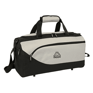 Safta Kappa Grey Bolsa de Deporte - Bandolera Ajustable - Cremallera Doble - Bolsillo Frontal - Bolsillos Laterales - Fondo Semirigido - Tacos de Prot