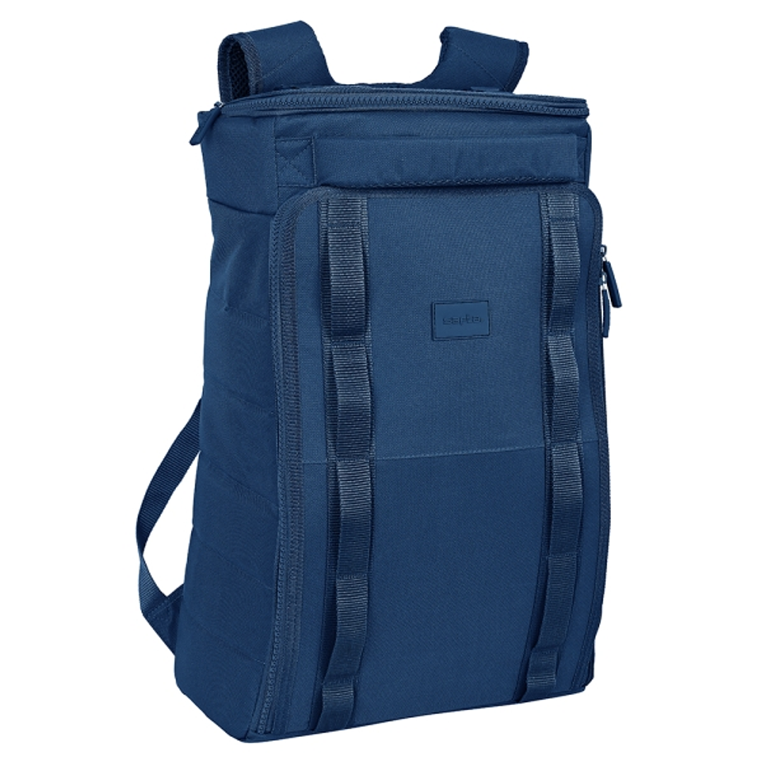 Safta Basic Mochila de Viaje - Doble Cremallera - Bolsillos Laterales - Bolsillo Trasero - Hombreras Acolchadas - Espalda Transpirable - 330x180x550mm 1
