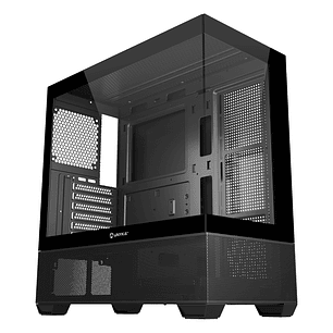 Unykach Revelat Black Caja ATX, Micro ATX, ITX - Frontal y Lateral de Vidrio Templado - 3.5