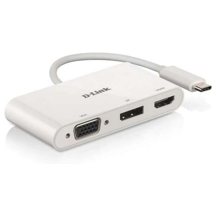 D-Link Hub USB-C a HDMI, DisplayPort, VGA 1