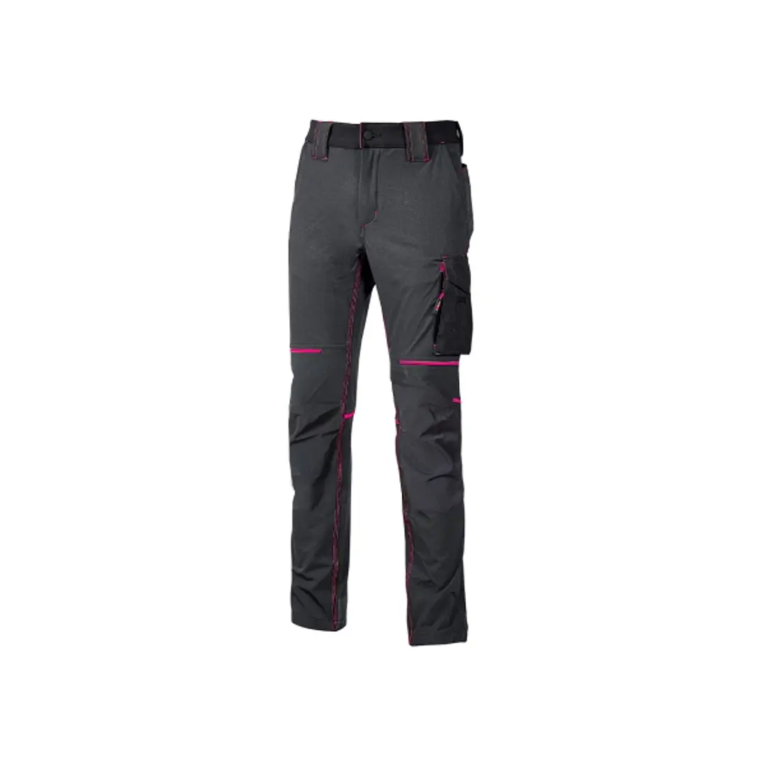 Upower World Lady Pantalon de Tejido U-4 - Talla L - Resistente y Suave, Transpirable y de Secado Rapido, Multiples Bolsillos Funcionales, Ajuste Retr 1
