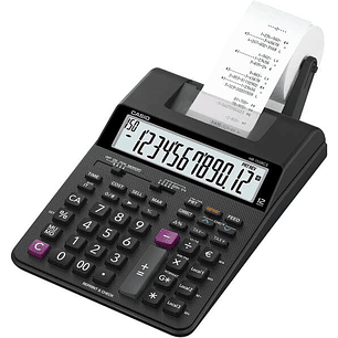 Casio HR150RCE Calculadora Impresora de Sobremesa - Pantalla de 12 Digitos - Anchura del Papel 58mm - Imprime Hora y Fecha - Alimentacion con Pilas