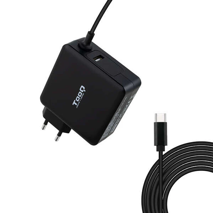 Tooq Cargador Universal para Portatil 90W USB-C - Compatible con PD - Cable de 1.80m 1