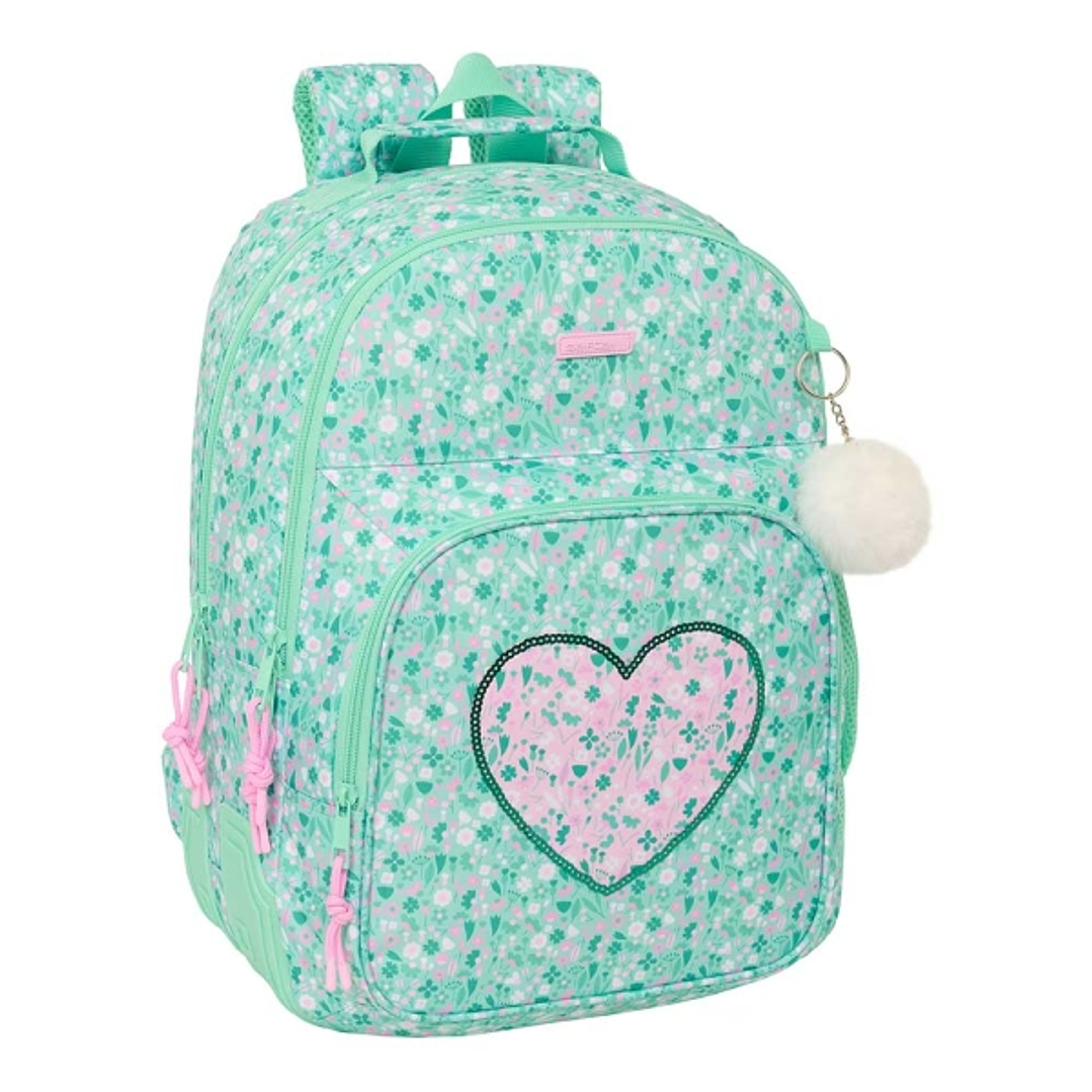 Safta Cuore Mochila con 2 Compartimentos - Antirozaduras - Adaptable a Carro - Bolsillo Frontal - Portabotellas - Tirador Doble - Hombreras Ergonomica 1