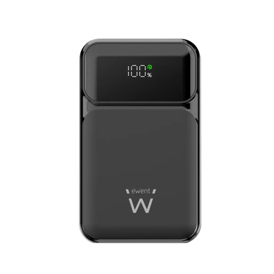 Ewent EW1164 Powerbank 20000mAH 65W PD - USB-A, USB-C - Pantalla LED - Color Negro 1