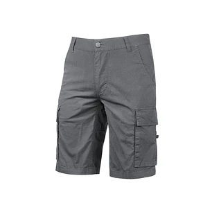 Upower Summer Bermuda Cargo de Algodon Elastico - Talla M - Ajuste Slim-Fit, Bolsillos Multifuncionales, Triple Costura, Boton Antiarañazos, Proteccio