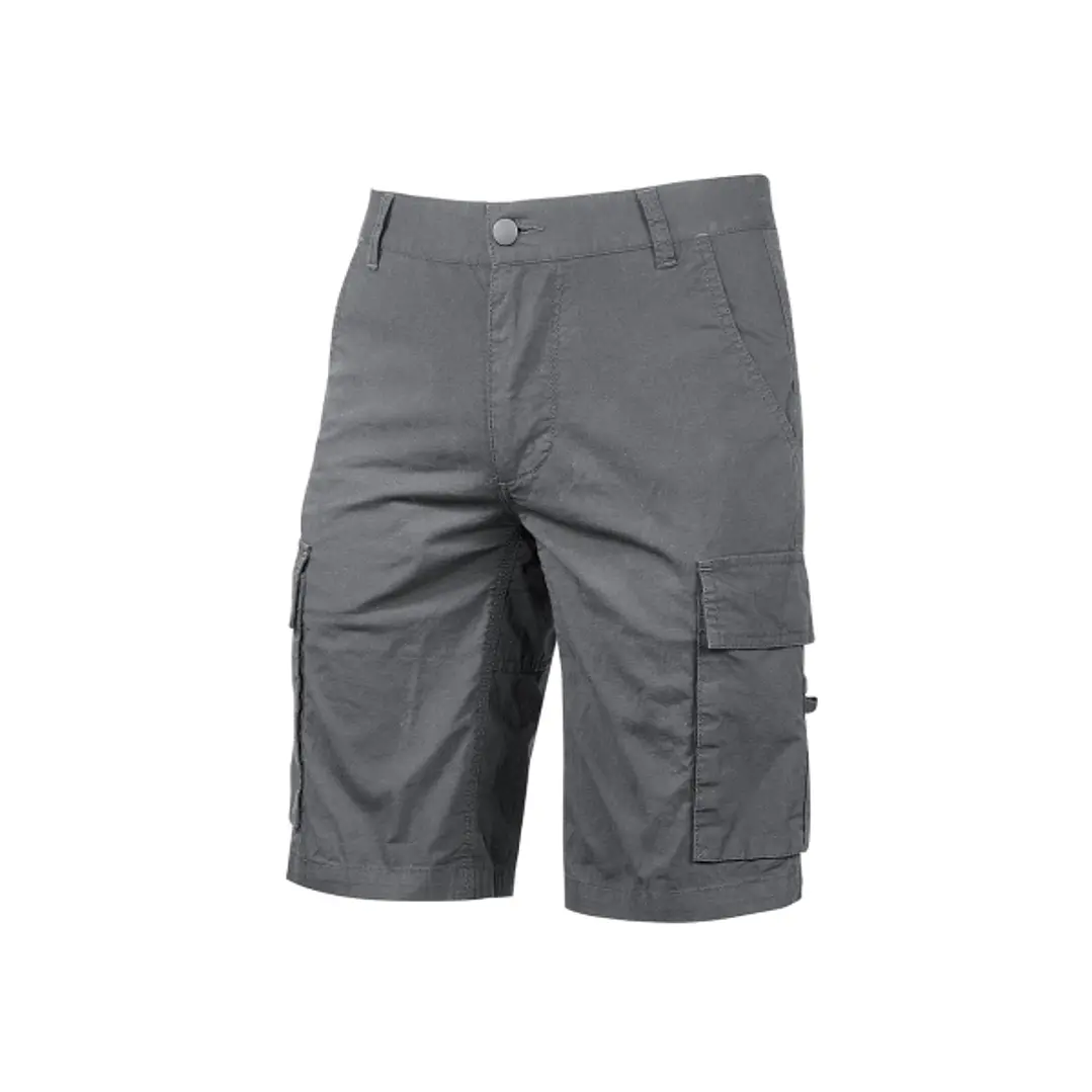 Upower Summer Bermuda Cargo Ajuste Slim-Fit - Talla L - Algodon Elastico, Bolsillos Multifuncionales, Triple Costura, Boton Antiarañazos, Proteccion D 1